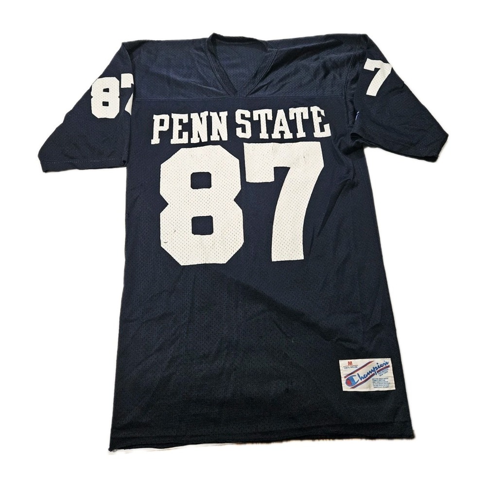 Vintage Champion Penn State Nittany Lions #87‎ NCAA Football Jersey Mens M Blue